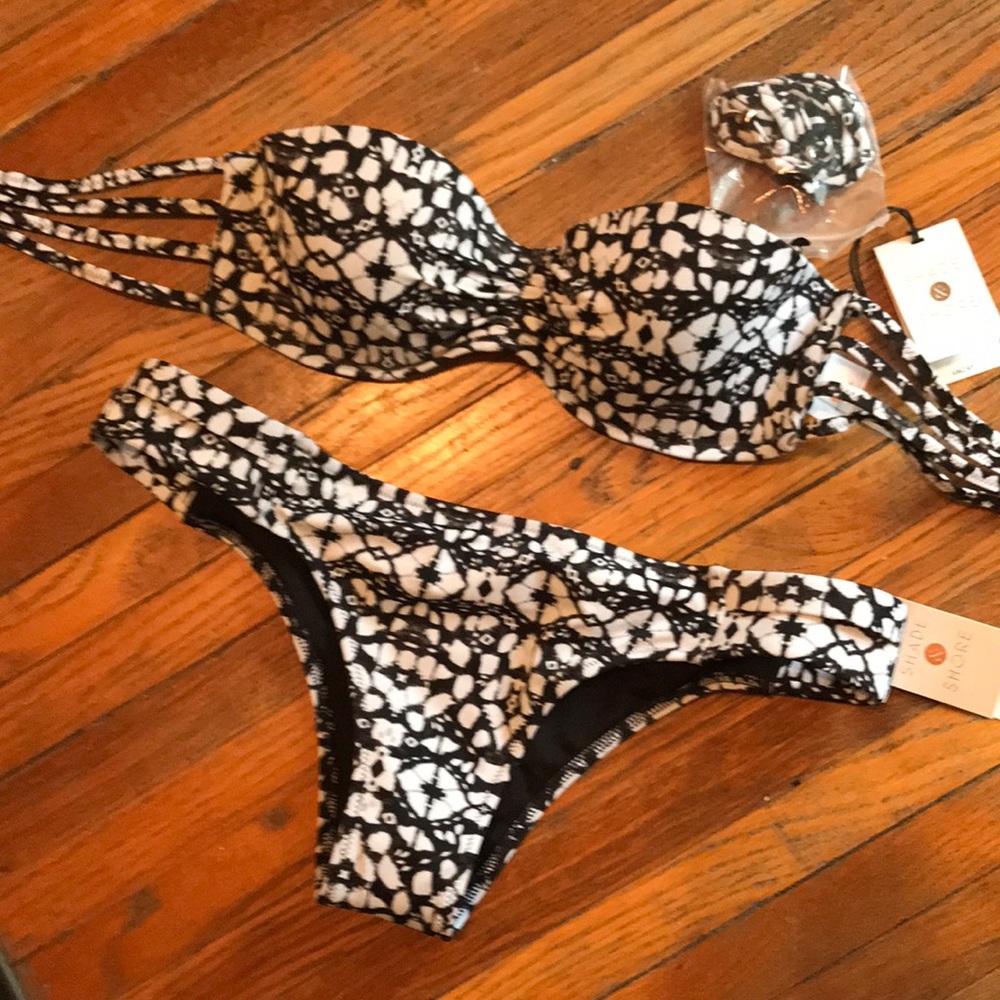 NWT Black and White Bikini